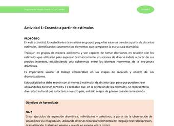 Actividad 1: Creando a partir de estímulos