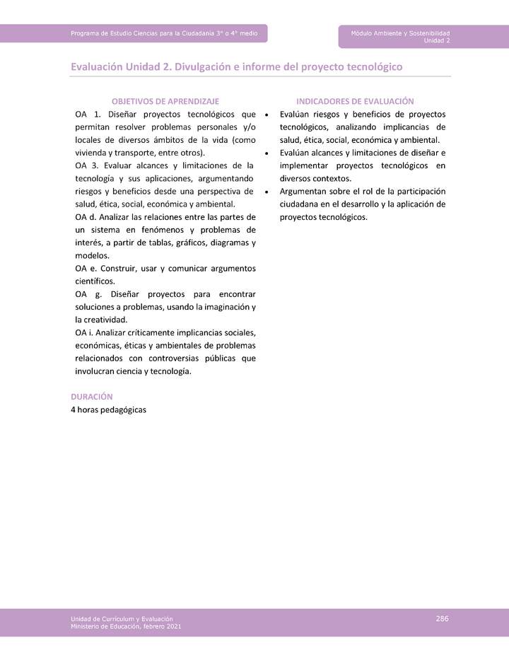 Actividad de evaluación: Divulgación e informe del proyecto tecnológico